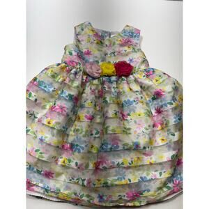 Toddler Floral Spring Dress Sz 4 T Sleeveless Lined Cottage Core Girls Kid Core